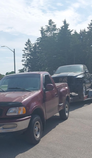 Red Ford F-150 pickup truck