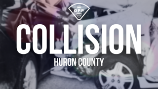O.P.P. logo, collision, Huron County