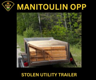 Utility trailer with lumber inside