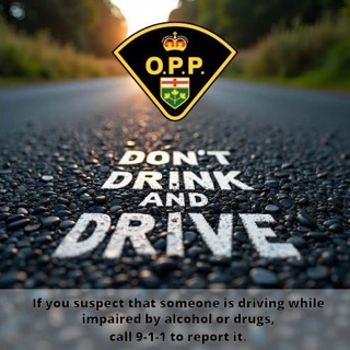 O.P.P. logo in upper right corner Don't drink and drive