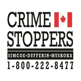 CRIME STOPPERS Canadian flag Simcoe Dufferin Muskoka 1-800-222-8477
