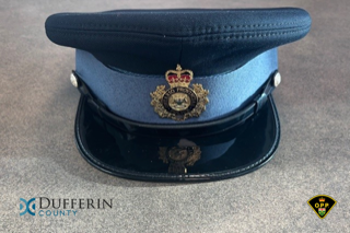 Police hat with crest.