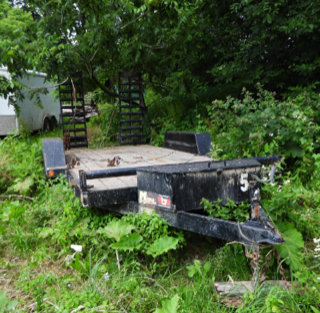 Utility trailer with the number 5.