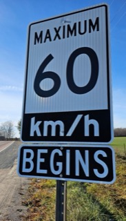 Maximum 60 km/h begins