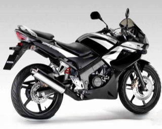 Black and silver sportbike