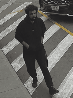 Person crossing a street