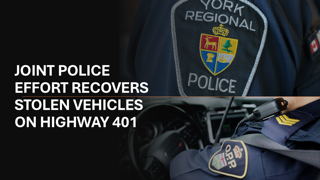 York Regional Police officer’s uniform with a handgun in a holster.