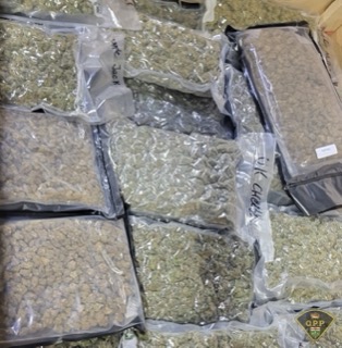 Large bags of cannabis
