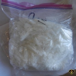 White powder in a clear plastic bag