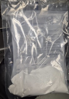 Powder in a clear plastic bag