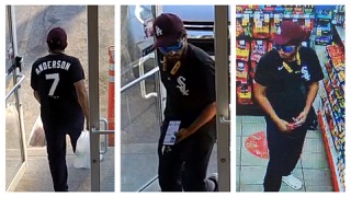 Man wearing a jersey that reads ANDERSON 7 Man in a black jersey and hat Man in a dark hoodie and cap