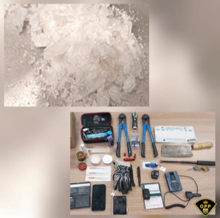 Tools and electronics on a table