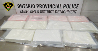 Packages of white powder wrapped in plastic.
