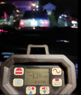 Dashboard with speedometer reading 138 km/h