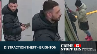 Distraction theft - Brighton. Crime Stoppers logo.