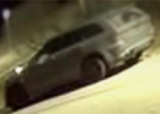 Black sports car, blurred motion