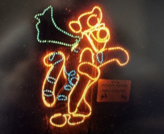 Lighted reindeer silhouette