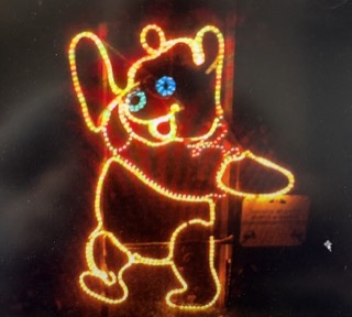 Glowing dog decoration