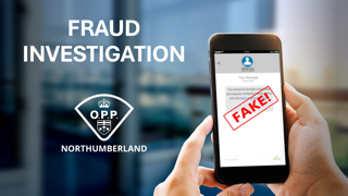 Hands holding a phone displaying a message: &quot;Report received.&quot;