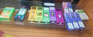Assortment of vape cartridges