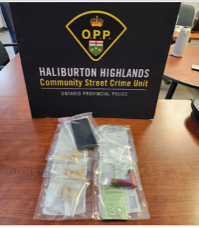 Canadian currency bundles, black wallet